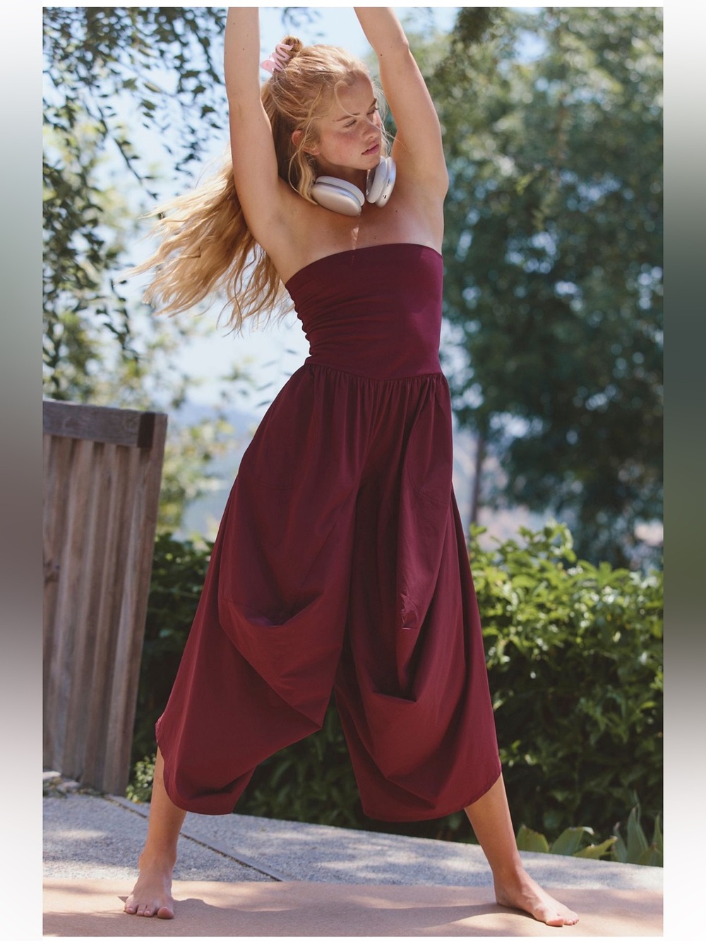Free People FP Movement Way Back Convertible One Piece Mahogany Sz XS NWT